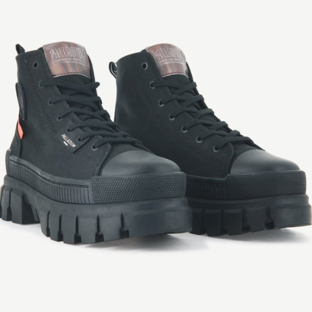 Palladium Revolt Hi Tx Sneaker Boots 97242-010 S14 Black Shoes Womens Stompers - Picture 11 of 16